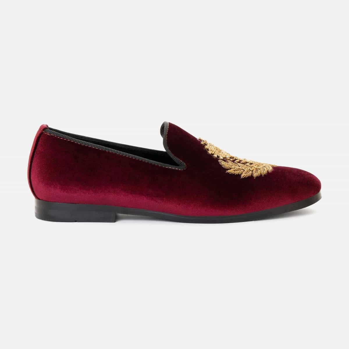 Royal Crowned Zardozi in Maroon
