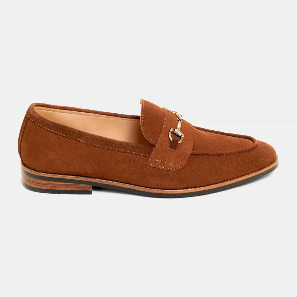 Tan Suede Horse-bit Loafer