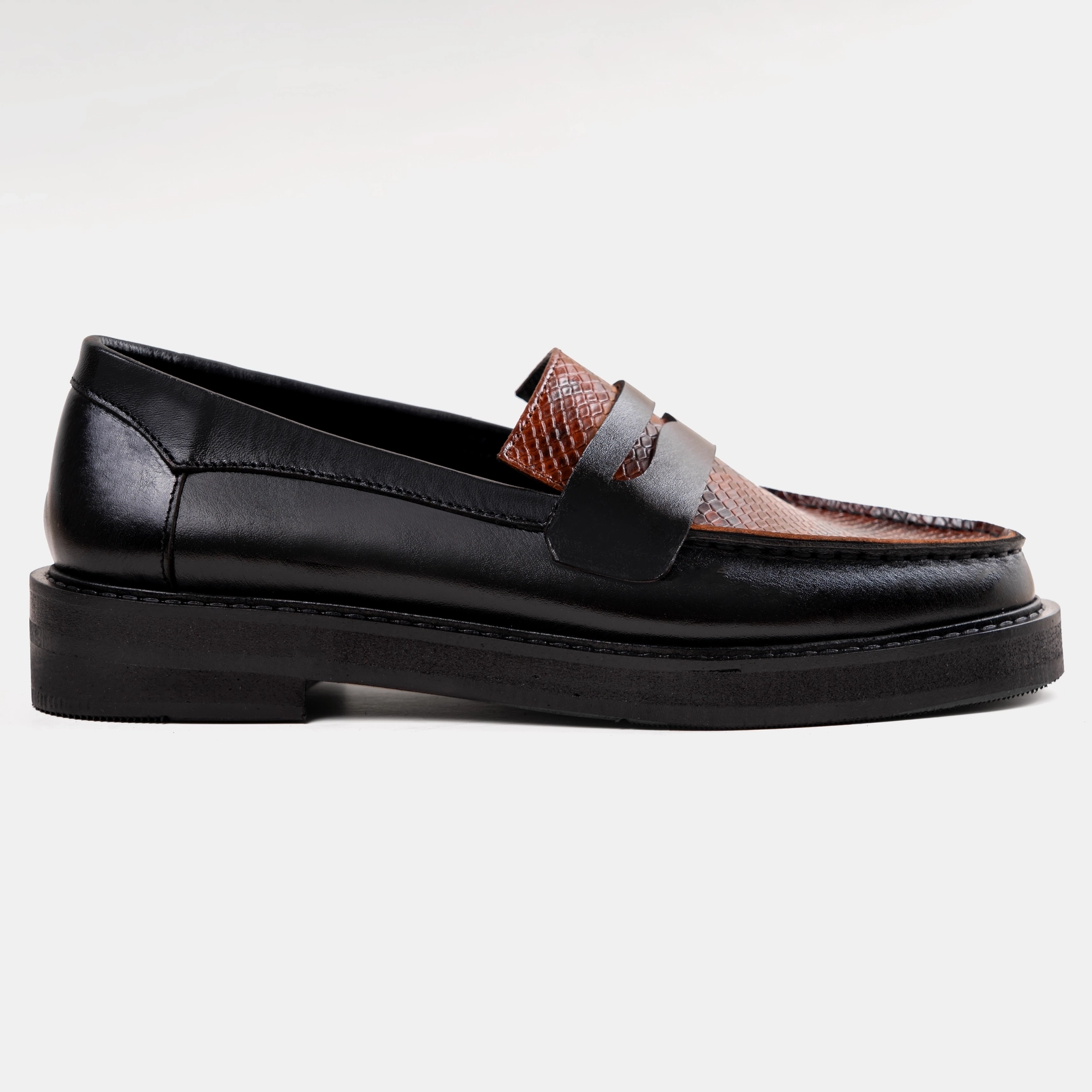 Embossed Print High Sole Loafer