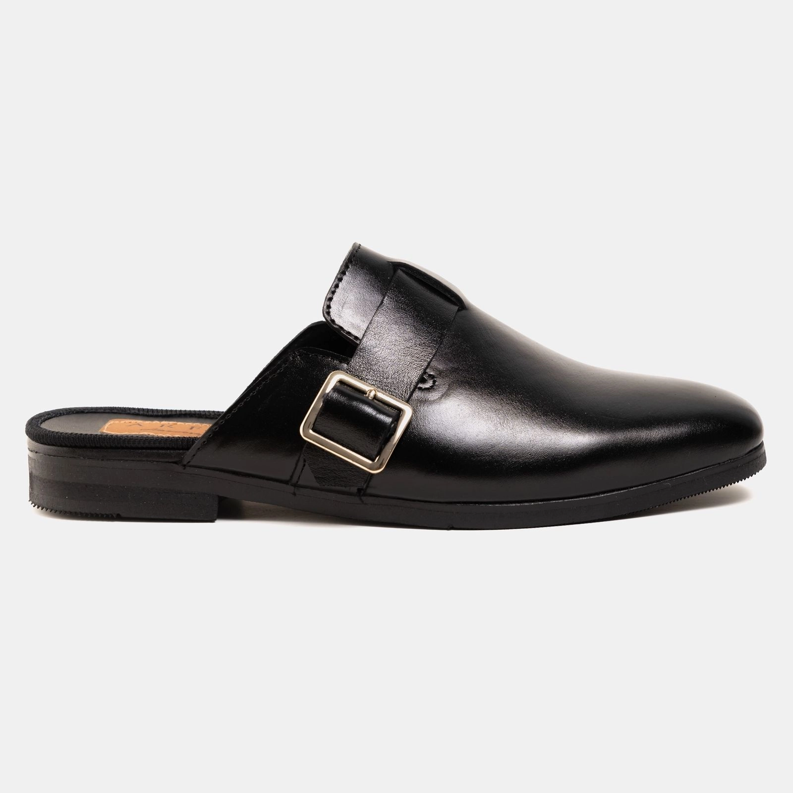 Black Plain Half Shoe