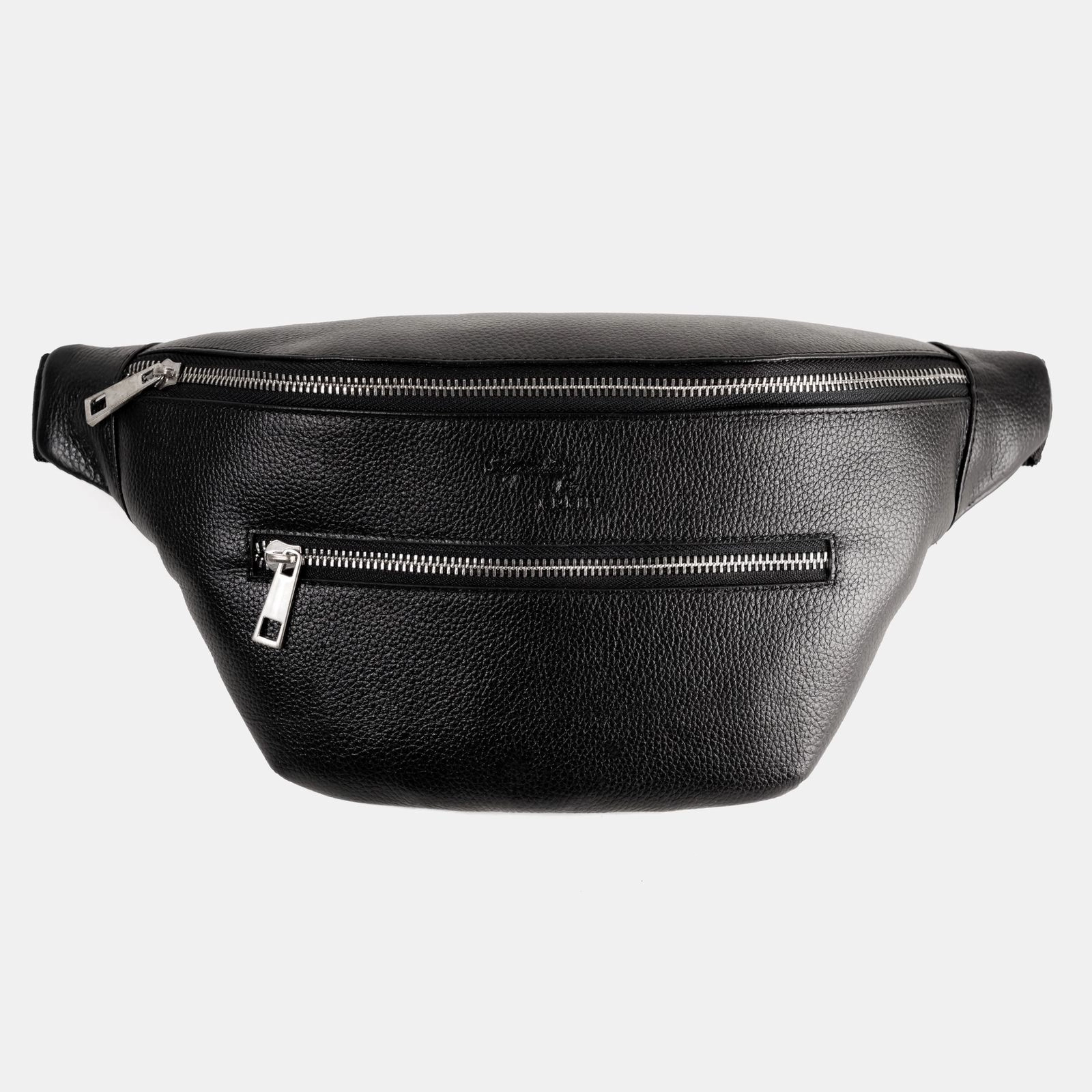 Double Chain Waist Bag Black Grain
