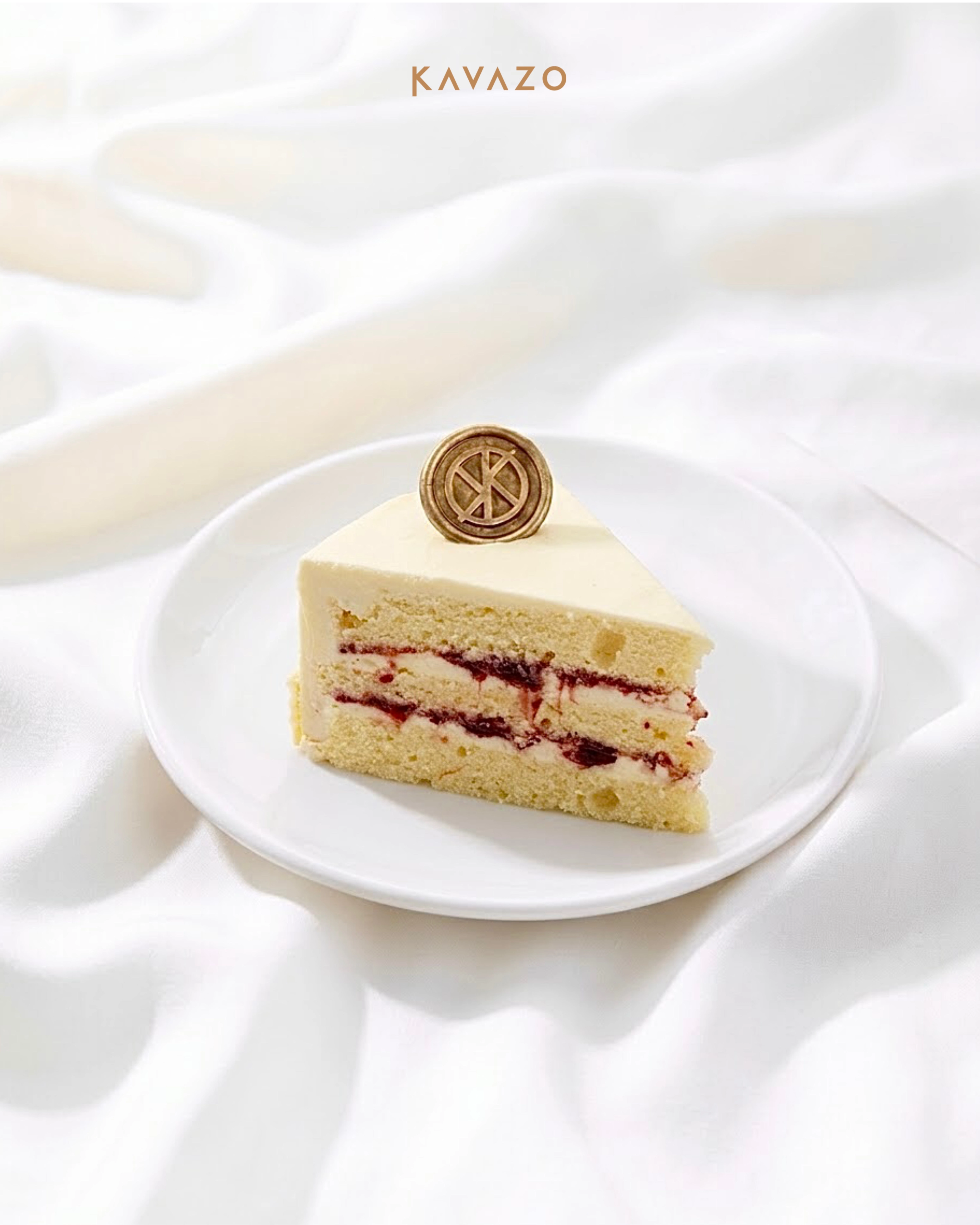 Vanilla Strawberry Compote Slice